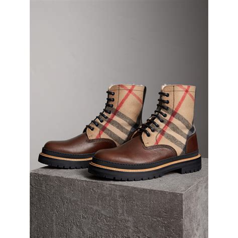 burberry men's winter boots|burberry leather boots for men.